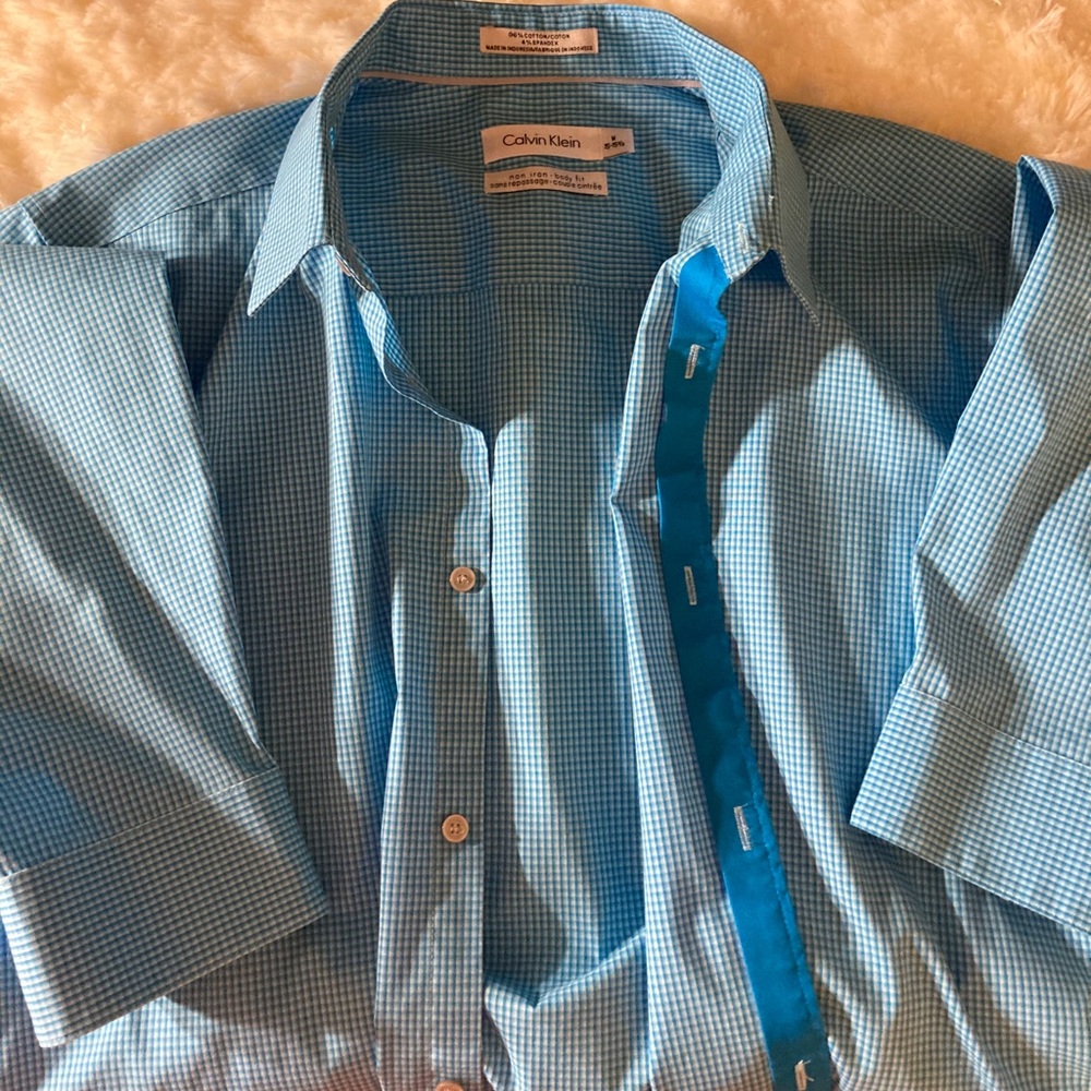 Calvin Klein Checkered Gingham Men’s Shirt M